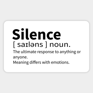 Silence Meaningful Definition Magnet